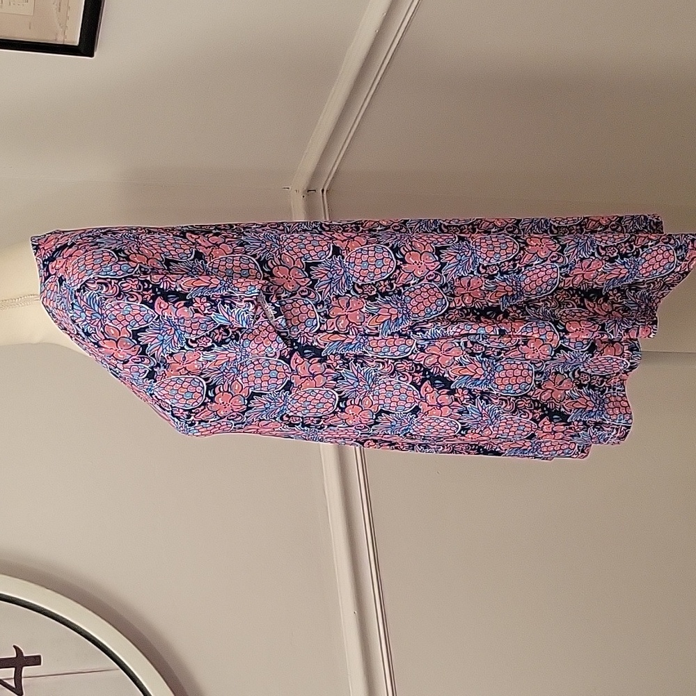 Simply Southern Pineapple Dress Pink And Blue Womens Small - Picture 3 of 5